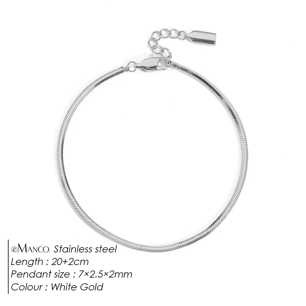 Emanco™ Gold Snake Chain Bracelet – Bold Simplicity for the Modern Man