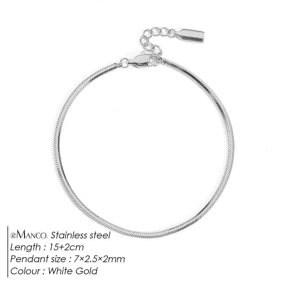 Emanco™ Gold Snake Chain Bracelet – Bold Simplicity for the Modern Man