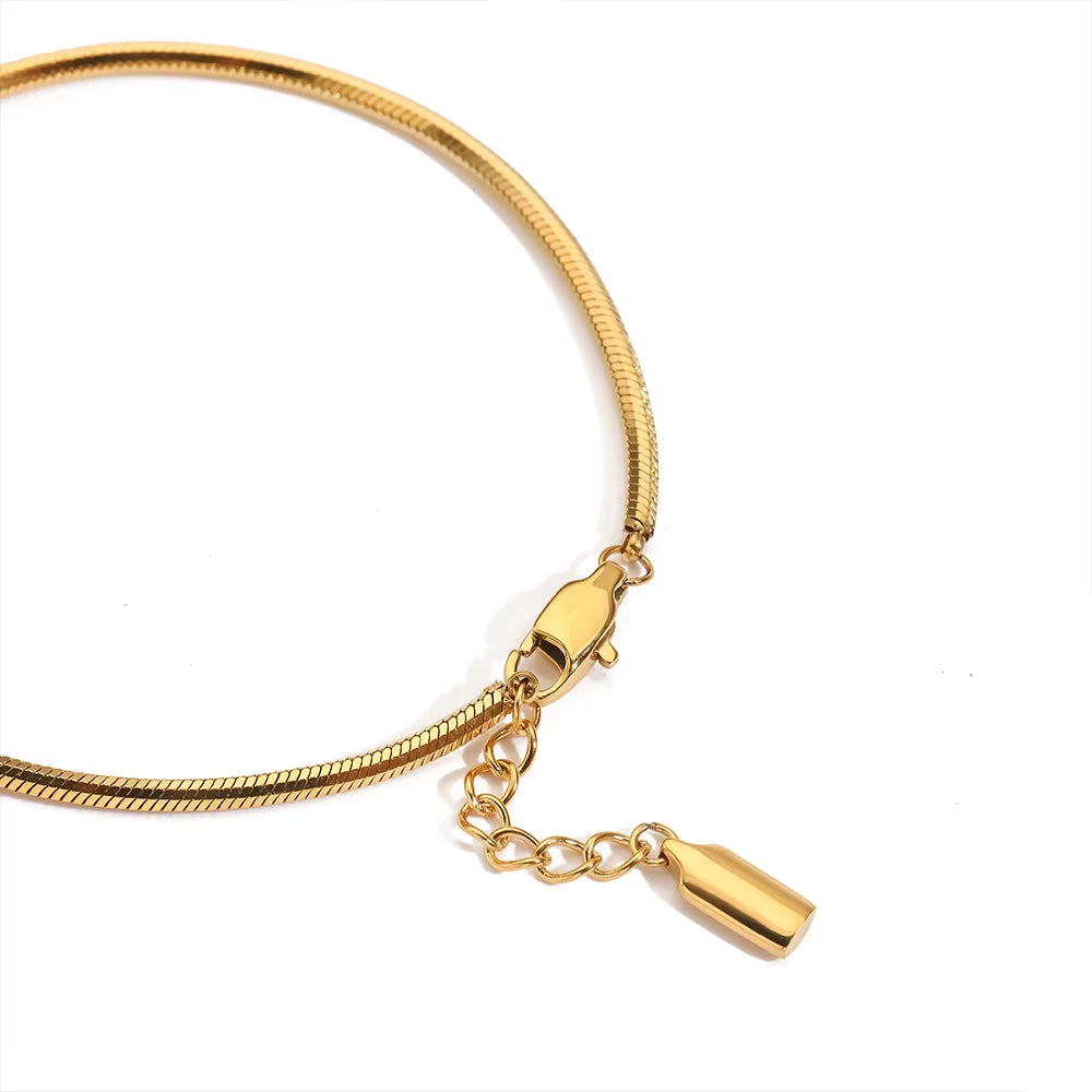 Emanco™ Gold Snake Chain Bracelet – Bold Simplicity for the Modern Man